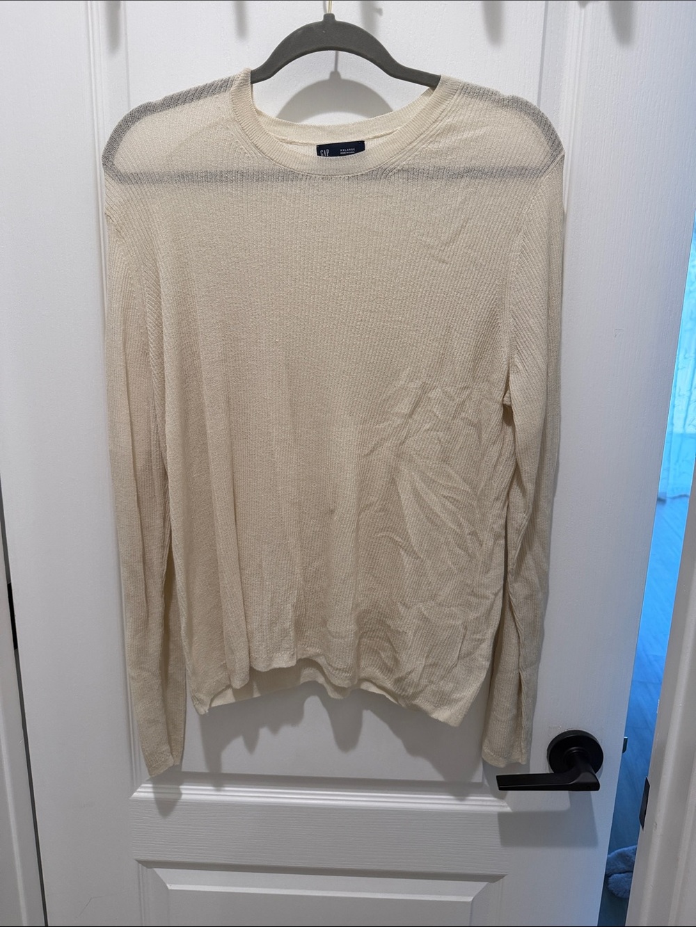 Lightweight Crewneck Long-Sleeve Shirt - Cream